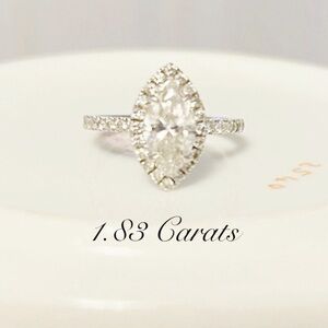 14k White Gold Daniel of 5th Avenue 1.83 tcw. Sz 6